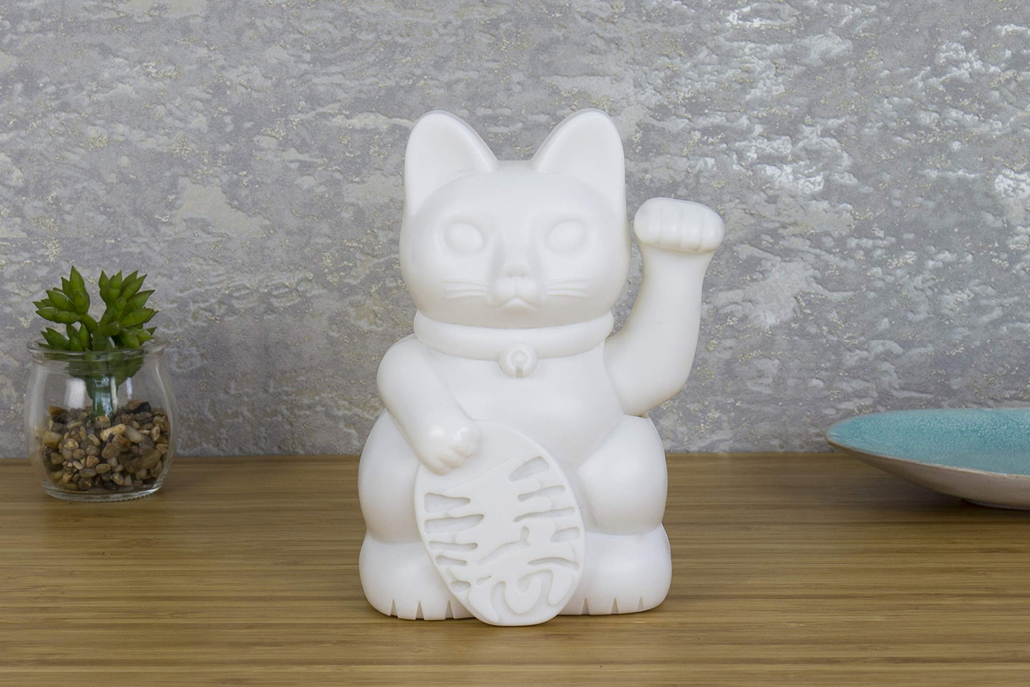 Gift Republic Waving Cat Lamp, White