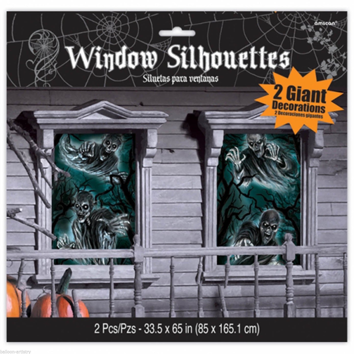 Halloween Haunted House Window Silhouettes Party Decoration