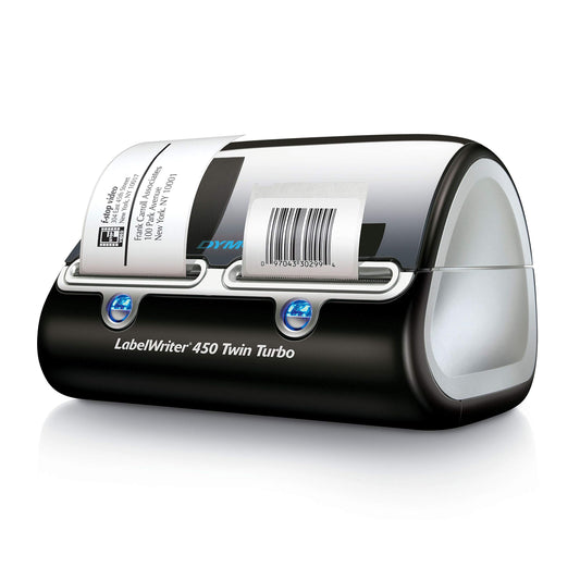 DYMO LabelWriter 450 Twin Turbo Label Maker | Direct Thermal Label Printer | Fast 71 Label-per-Minute Printing of Labels, Barcodes & More | Computer Connection | For Home & Office