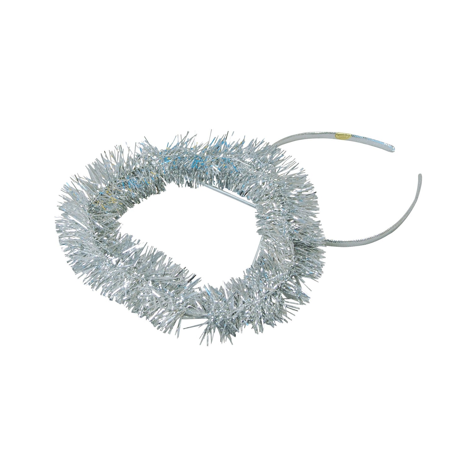 Bristol Novelty Silver Tinsel Halo Headband, One Size