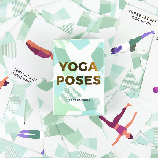 Gift Republic 100 Yoga Poses Cards, Green