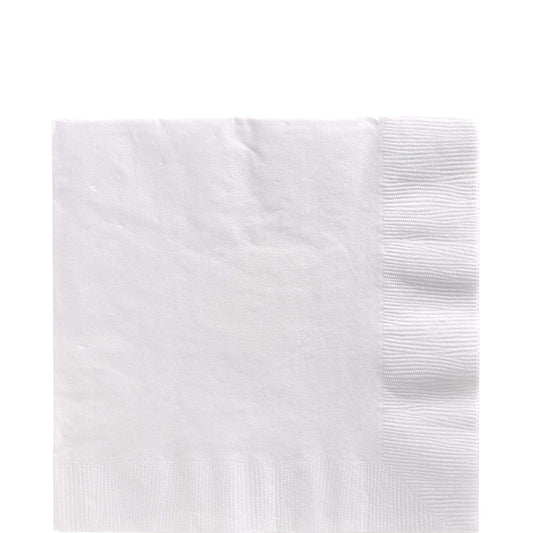 Amscan-08 Bpp 2 Ply Ln 125 Ct - White