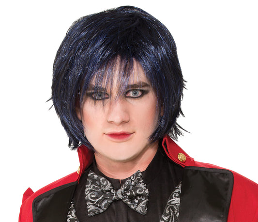 Forum Novelties BW916 Indigo Night Wig, Mens, Blue, One Size