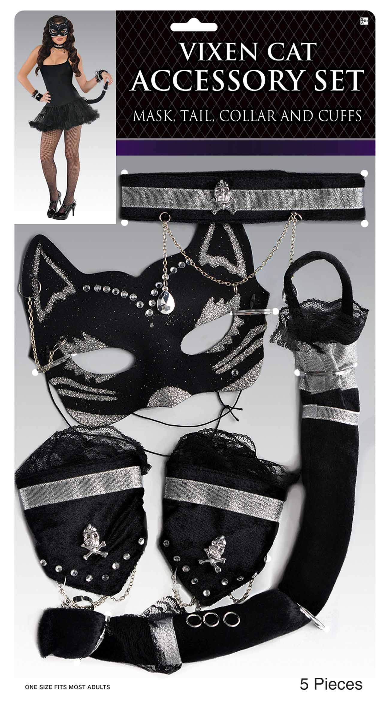 Adults Vixen Cat Set Costume Accessories /5