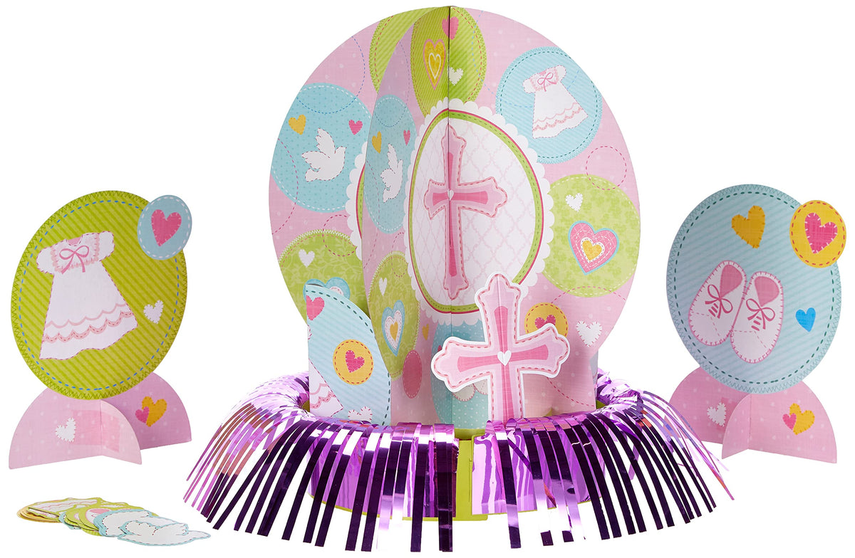 Pink Christening Table Decorations Kits /4