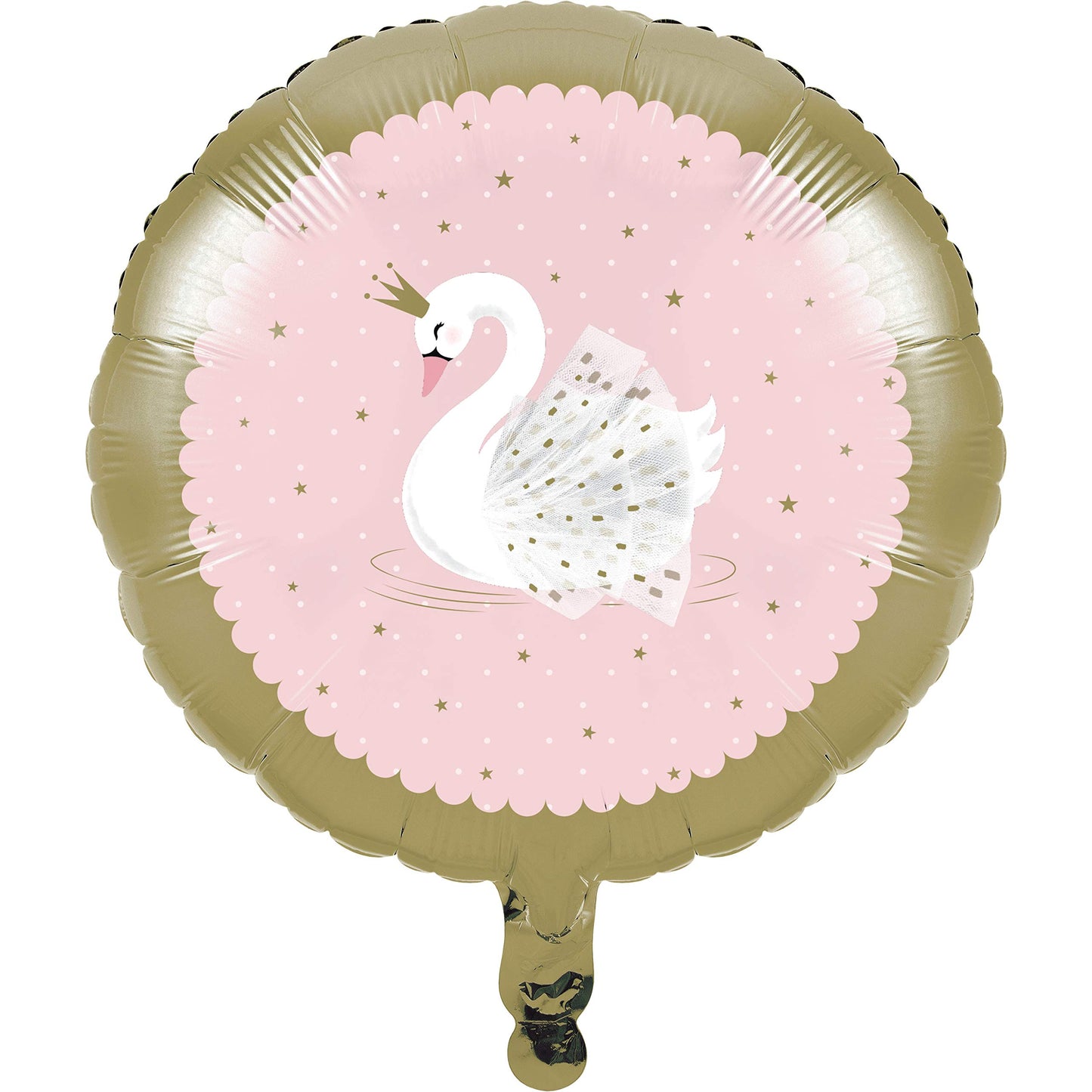 Creative Party Swan Princess Pink and Gold Foil Balloon