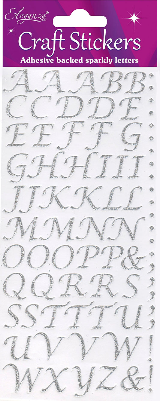 Oaktree Crafts Eleganza Stylised Alphabet Set, Silver Number 66