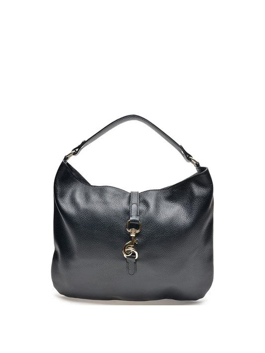 Ladies Designer Isabella Rhea Luxurious Multifunctional Black Leather Handbag with optional strap