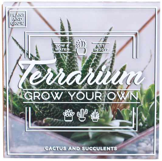 Gift Republic Grow Your Own Terrarium, Multicolour, 12x12x12 cm