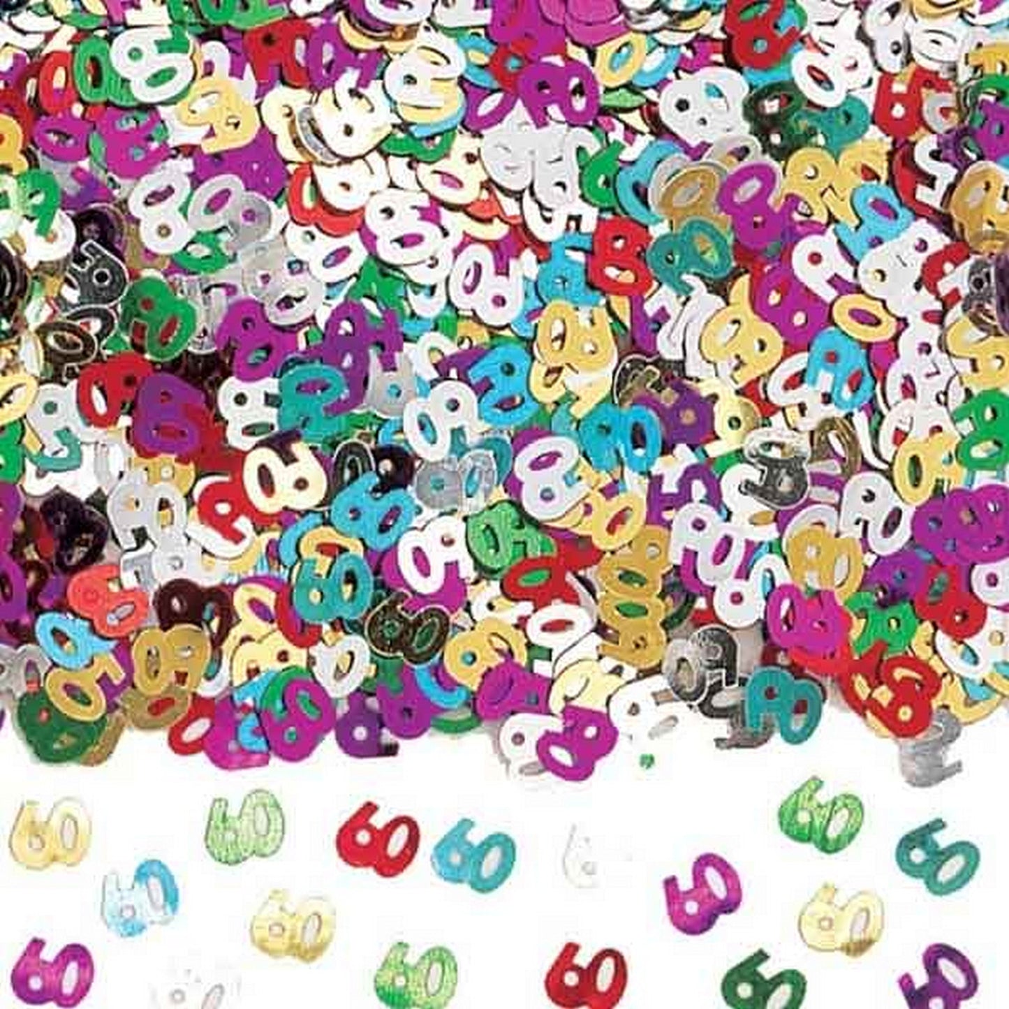 amscan Confetti num 60 mul 14g met