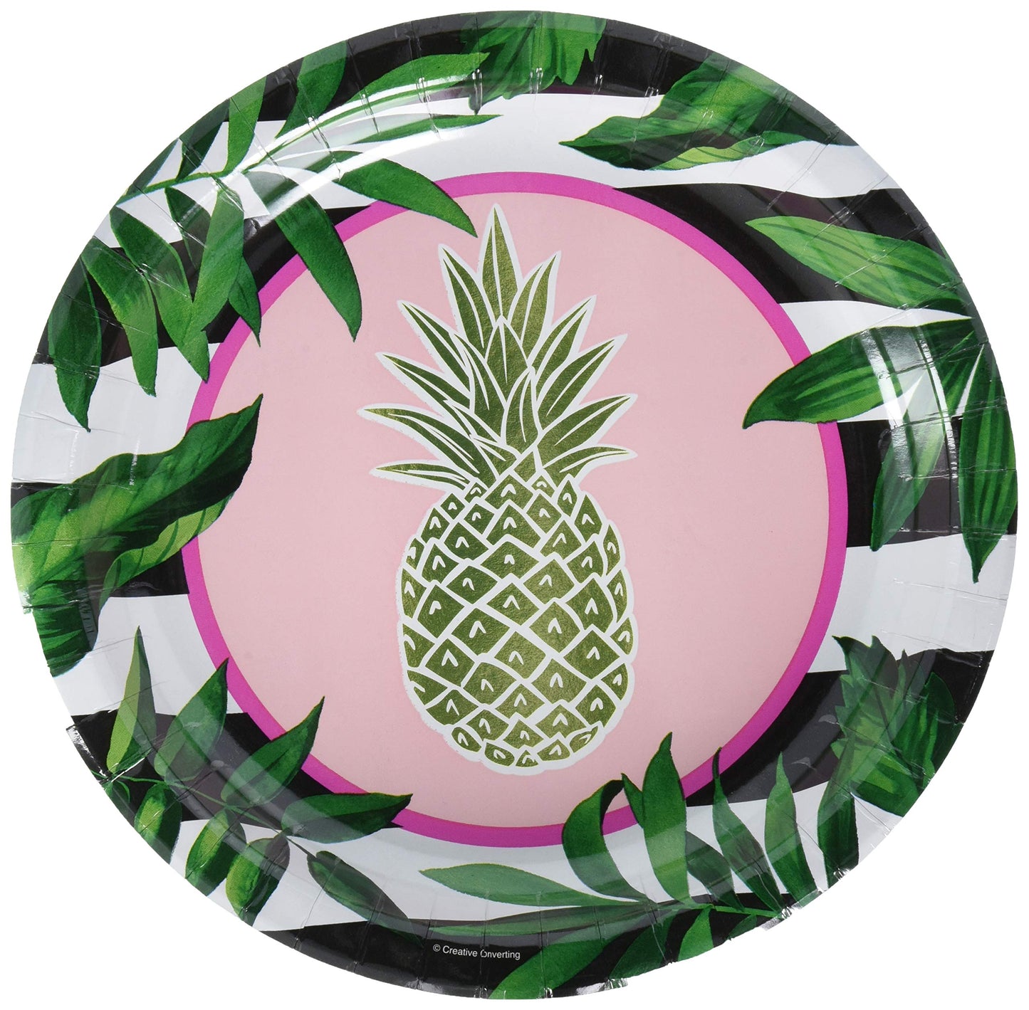 Creative Round Pineapple Disposable Dinner Plates.