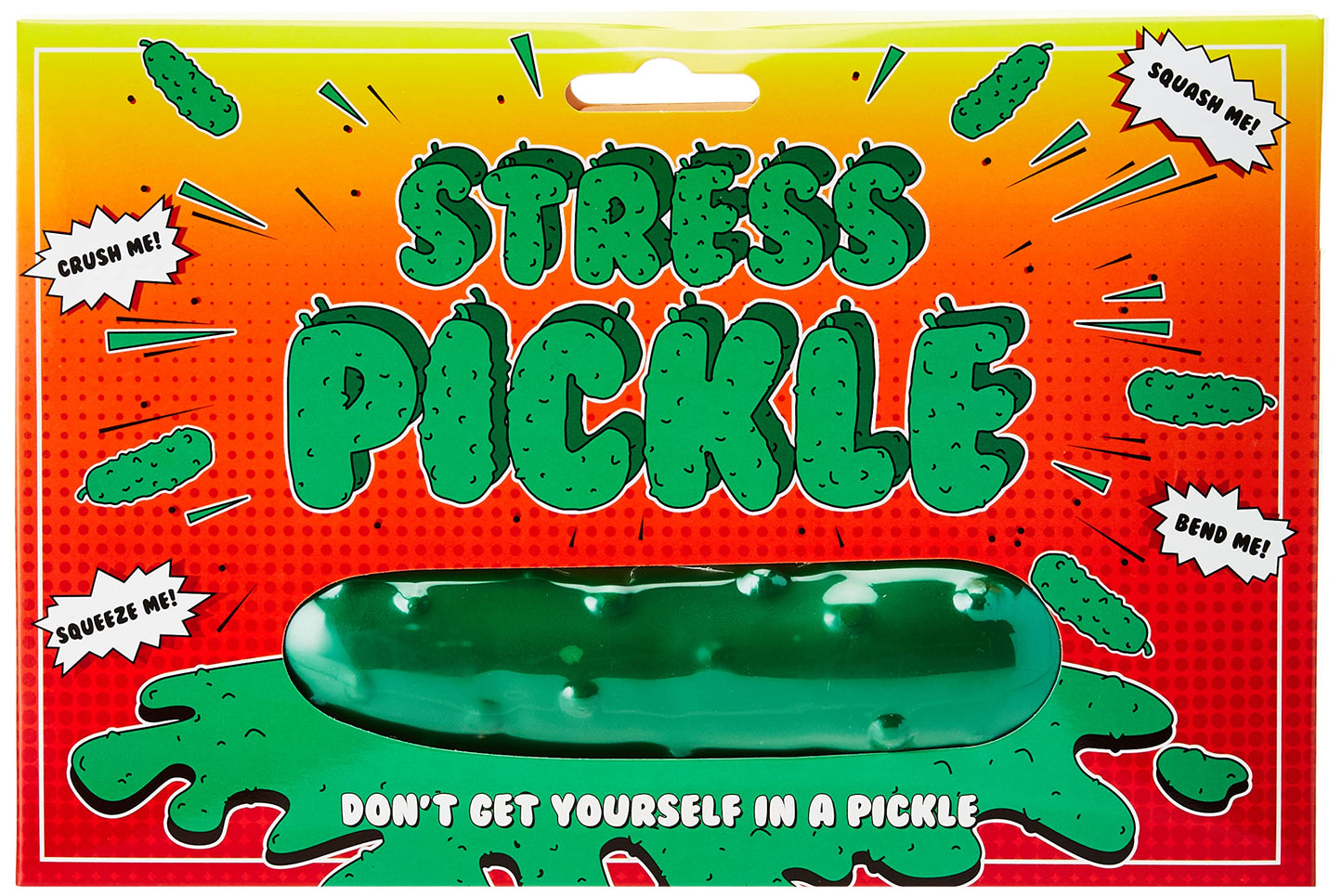 Gift Republic Stress Pickle Squeeze Toy, Green