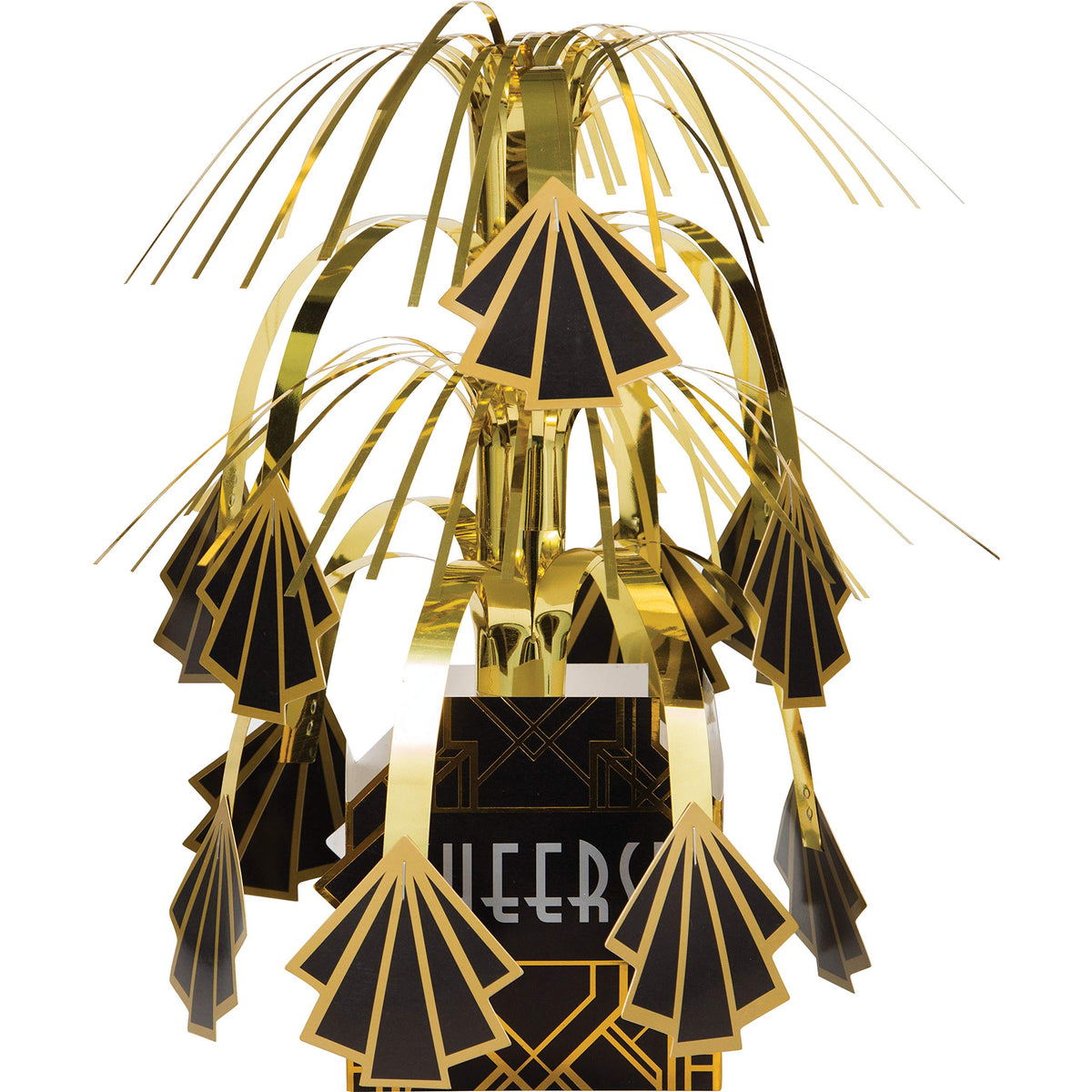 Creative Party Geometric Gold Spray Cascade Centerpiece-1 Pc