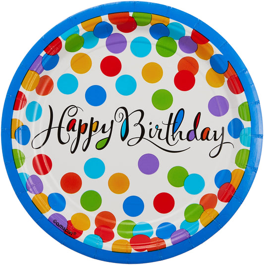 Confetti Bash Paper Plates 18cm /18