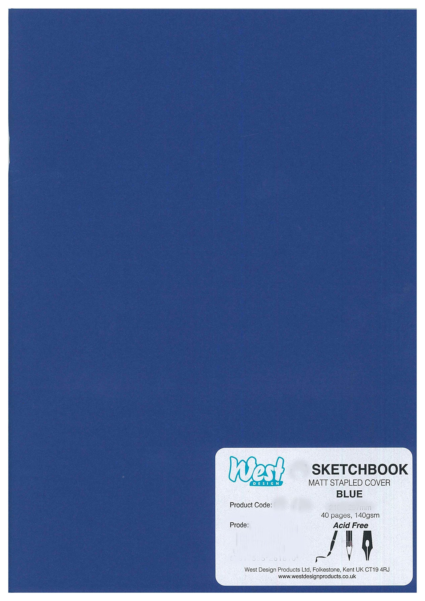 A5 SKETCHBOOK MATT BLUE 140g