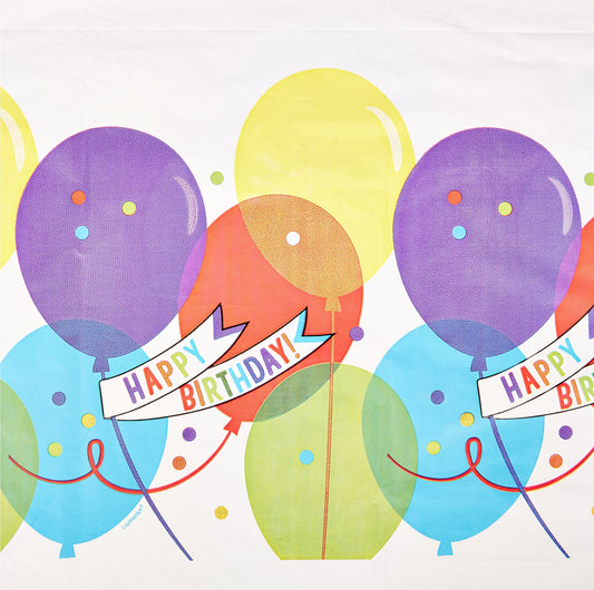 Brilliant Balloon Plastic Tablecovers 1.37m x 2.6m